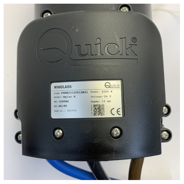 Quick Dylan DR4 2000W 12/13mm ankarspel i rostfritt stål, elektriskt 24V - FSDR20240012A01 