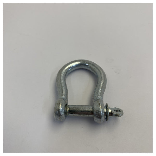 8 mm verzinkter Stahl-Bogenschäkel mit Schraubbolzenkragen 1 Stk. 