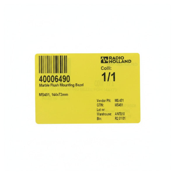 Marble MS451 περίβλημα χωνευτής τοποθέτησης για εξαρτήματα γιοτ - 144x72mm Μαύρο Marine Bra 