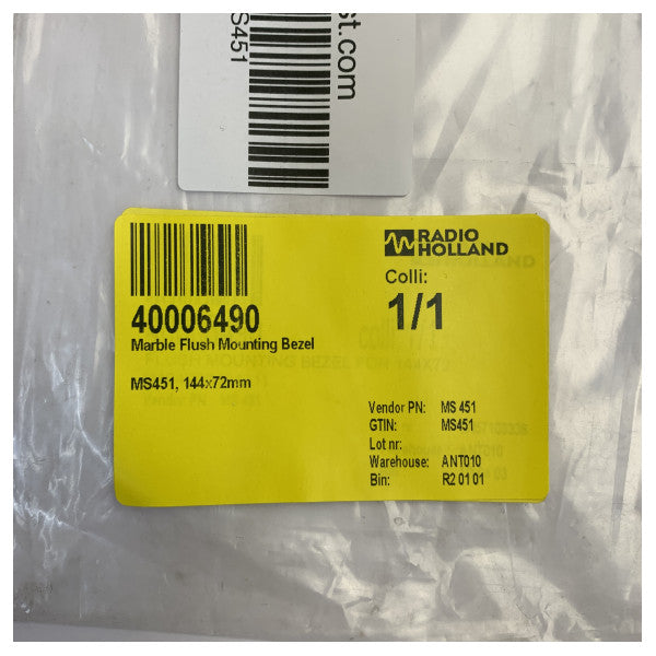Marble MS451 περίβλημα χωνευτής τοποθέτησης για εξαρτήματα γιοτ - 144x72mm Μαύρο Marine Bra 
