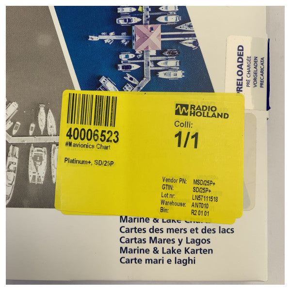 Navionics Platinum+ Marine Chart SD/MSD 25P South Central Europe