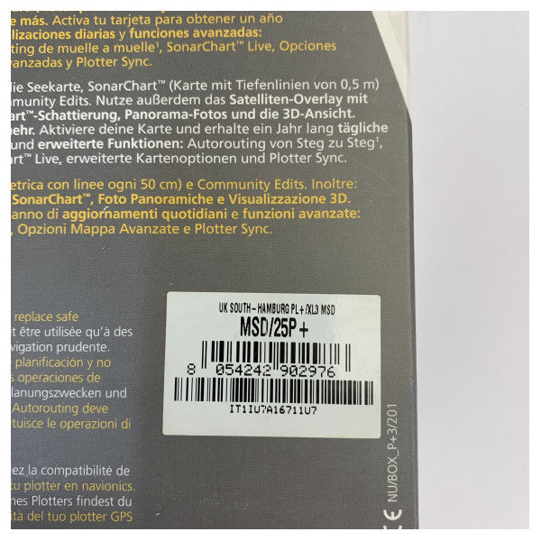 Navionics Platinum+ Marine Chart SD/MSD 25P South Central Europe