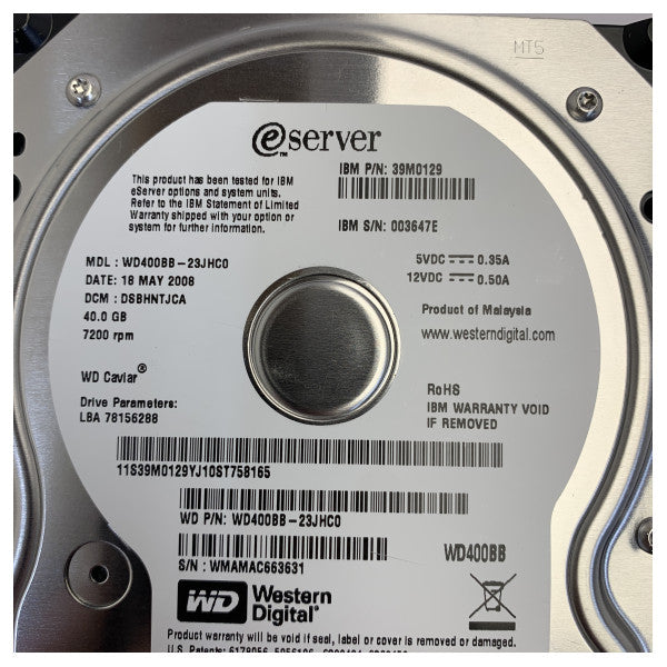 Rutter VDR-100 Wewnętrzny dysk twardy HDD 40 GB RUT-00692 rejestrator danych podróży 
