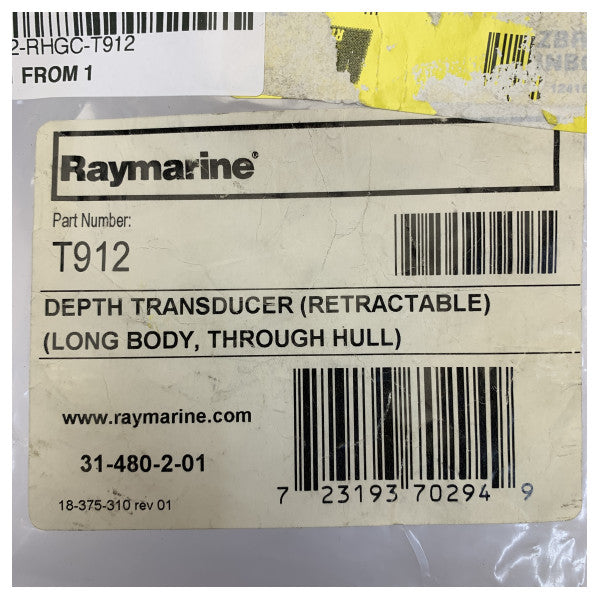 Raymarine syvyysanturi T912 pitkä runko läpivientiasennettava, sisäänvedettävä 