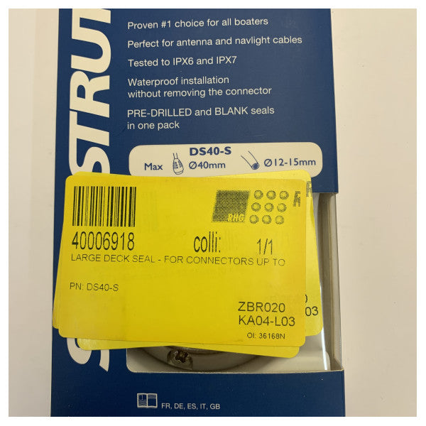 Scanstrut DS40-S Κάθετο Στεγανοποιητικό Καλωδίου IP68 από Ανοξείδωτο Ατσάλι για Θαλάσσιο Κατάστρωμα 