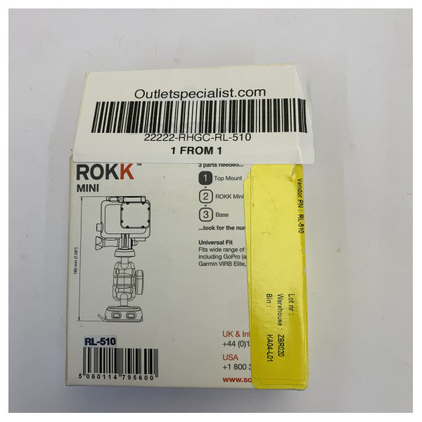 Scanstrut ROKK Mini GoPro & Garmin VIRB Camera Mount Plate RL-510 