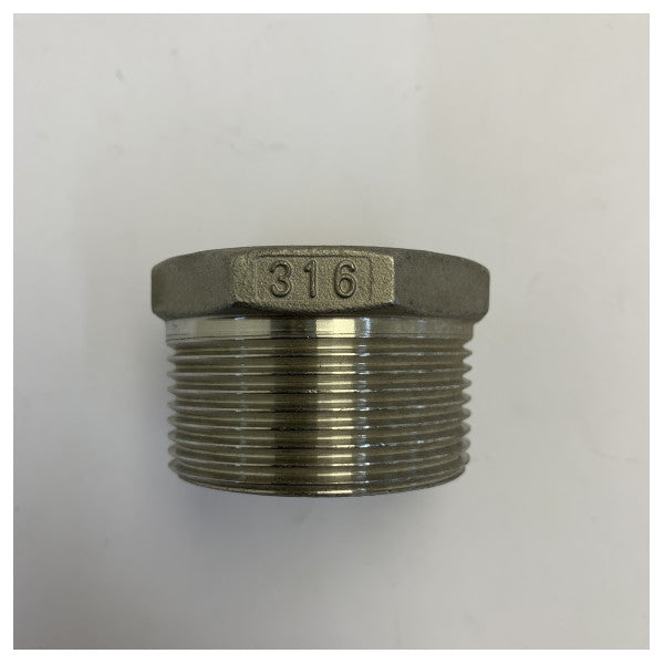 Osculati Redutor em Aço Inoxidável 316 1 1/2 polegadas M para 1 1/4 polegadas F - 17.321.06 