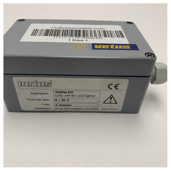 Vetus Marine LED Kontrollbox 9-30V med 2A säkring för undervattensbelysning 