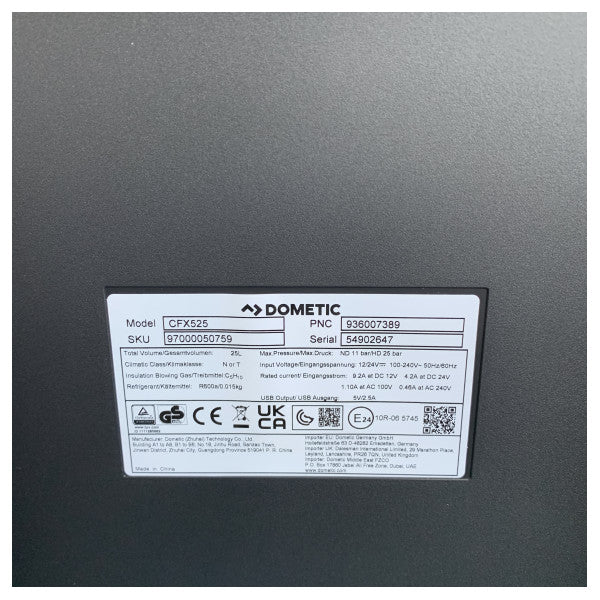 Dometic CFX5 25 25L Soğutma Kutusu Kompresör Soğutmalı 12/24/230V - 97000050759 