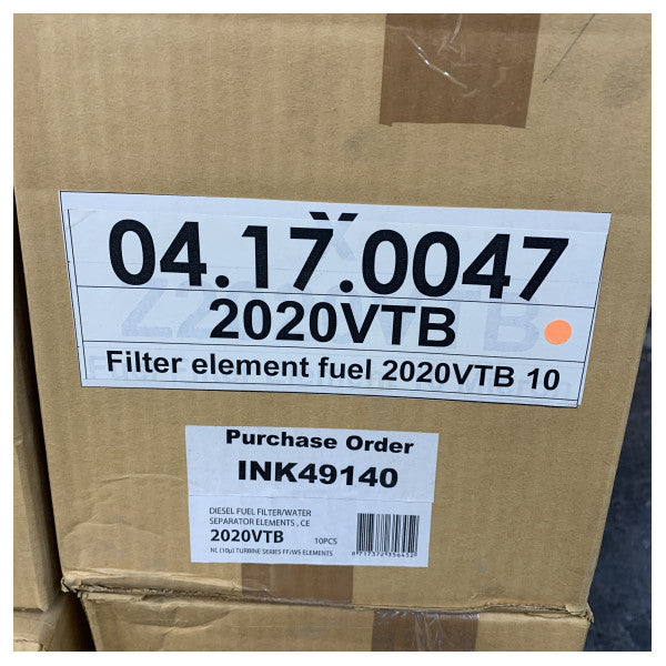 Vetus brændstoffilterelement 10 mikron 12 l/min 681 l/h Blue 2020VTB 