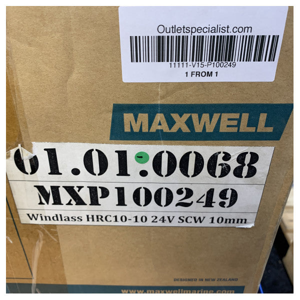 Maxwell HRC10-10 Treuil d’ancre horizontal corde/chaîne 24V 1200W 