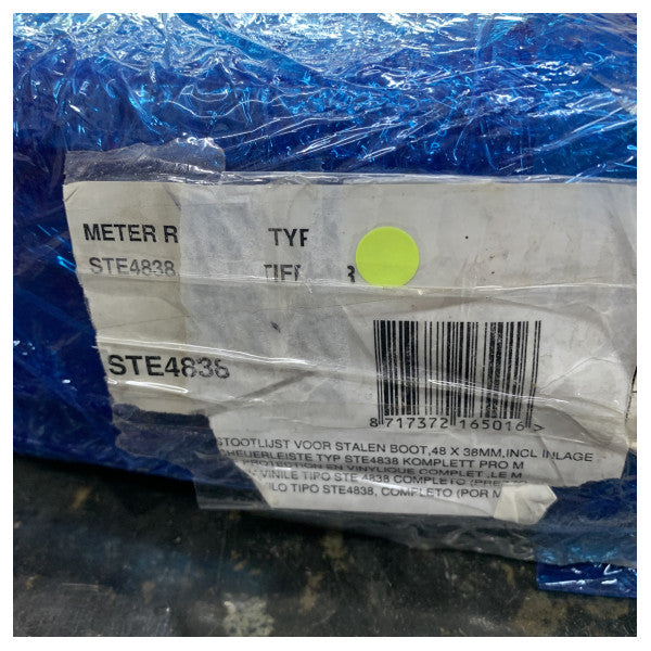 Vetus Vinyl sürtme çıtası Koyu Gri 48x38mm 20m 