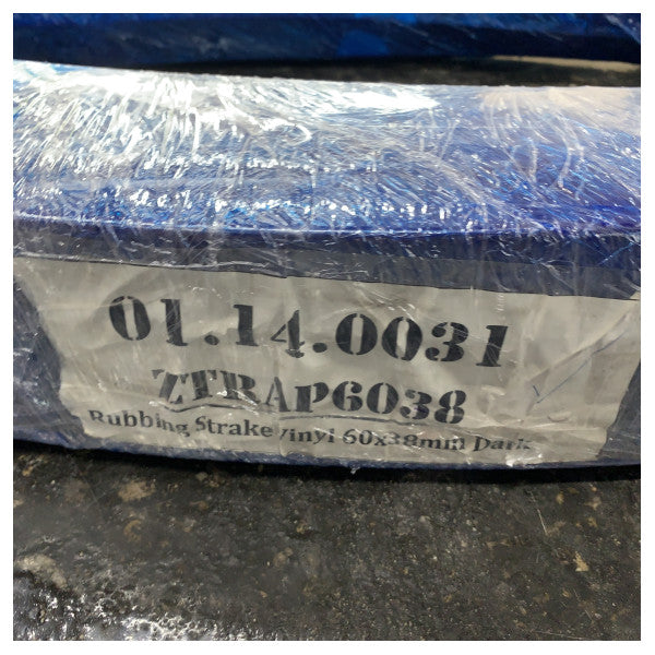 Vetus Vinyl Rubbing Strake Dark Grey TRAP 60x38mm 20m 