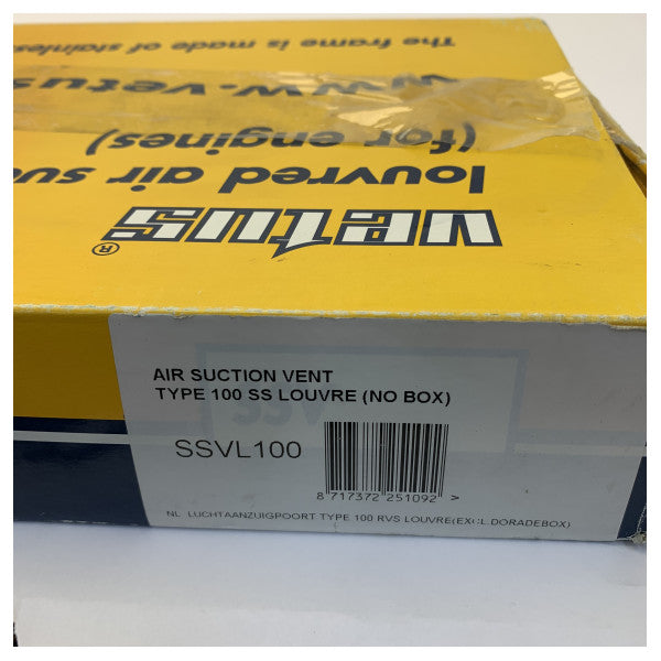 VETUS louvred air suction vent type SSVL 100 AISI 316 