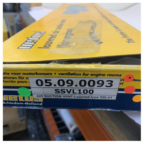 VETUS louvred air suction vent type SSVL 100 AISI 316 