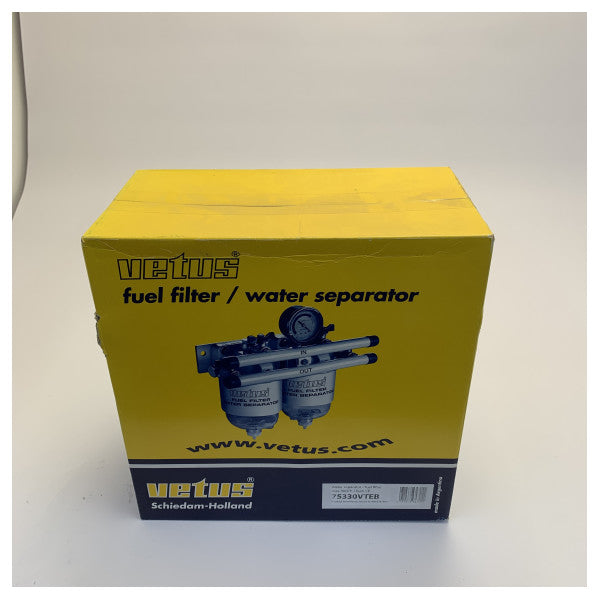 Filtro carburante doppio separatore d'acqua Vetus 75330VTEB 360L/h 