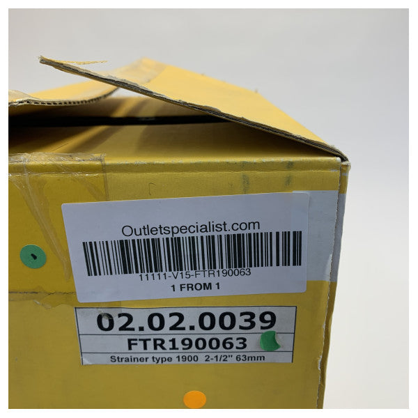 Filtre de liquide de refroidissement VETUS type 1900 Ø 63 mm FTR190063 