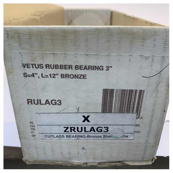Vetus Cutlass-Lager ID 3 inch OD 4 inch Messing RULAG3 