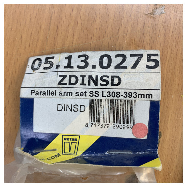 VETUS paralelna ruka brisača L = 308 – 393 mm s DIN priključkom 