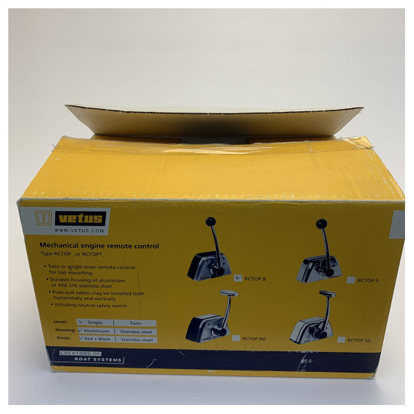 Télécommande VETUS pour 1 moteur - boîtier en aluminium à montage supérieur 
