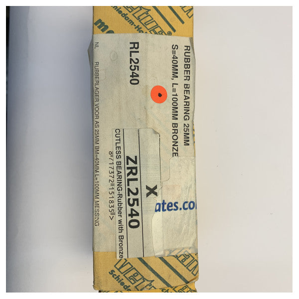 Beraring tal-gomma b’ġakketta tar-ram isfar 25mm x 40mm x 100mm  Vetus RL2540 