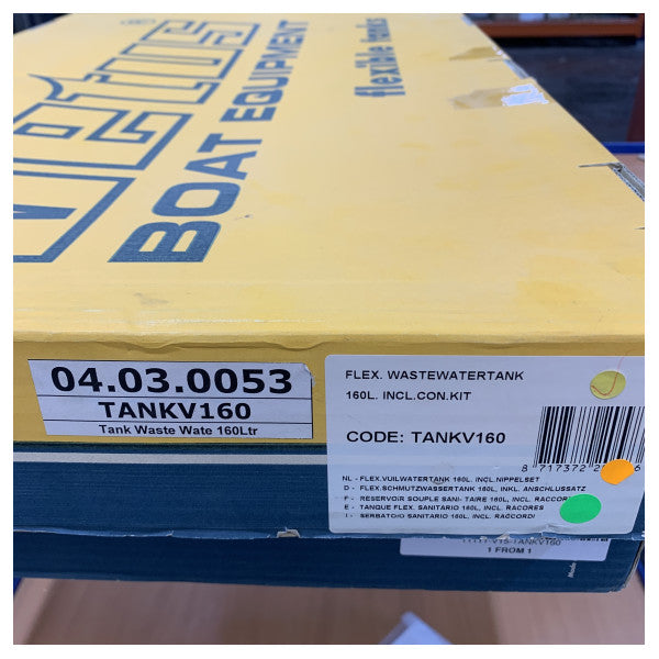 Fleksibel spildevandstank 160 liter | Vetus TANKV160 