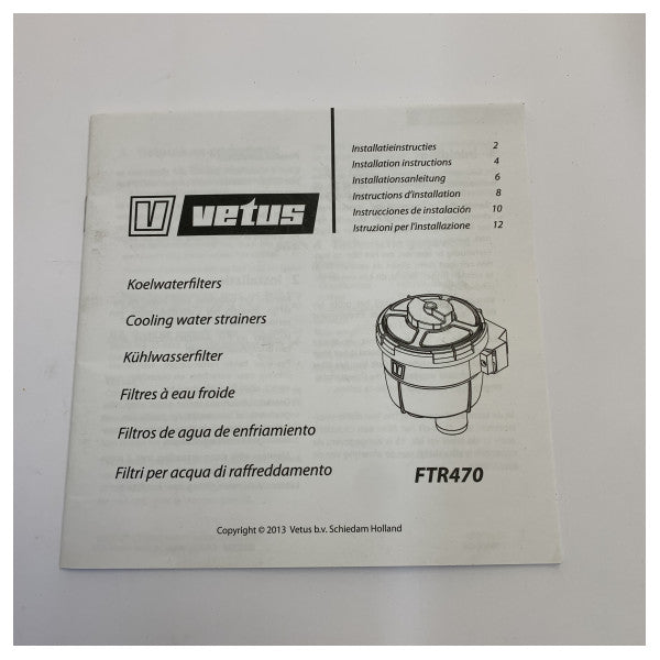 Filtro acqua di raffreddamento VETUS tipo 470, per collegamenti tubo da 15,9 mm 