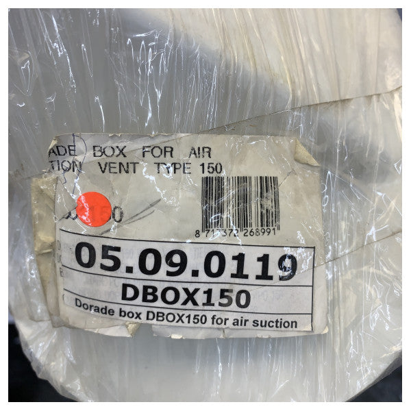Vetus DBOX150 Plast doradbox typ 150 för ventilationsport ASV150A, SSV150 och SSVL150 Installationsdjup 103 mm 