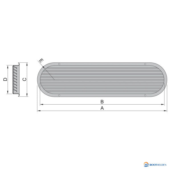 Vetus DBOX150 Plast doradbox typ 150 för ventilationsport ASV150A, SSV150 och SSVL150 Installationsdjup 103 mm 