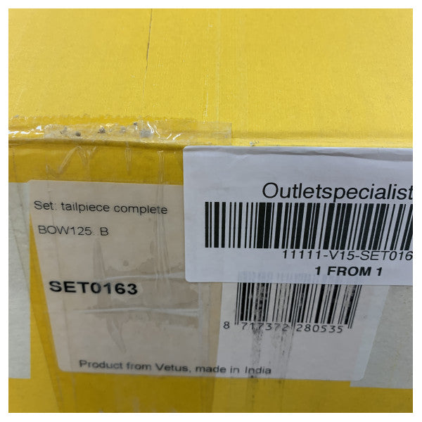Vetus SET0163 końcówka tunelu z kompletem do BOW125 