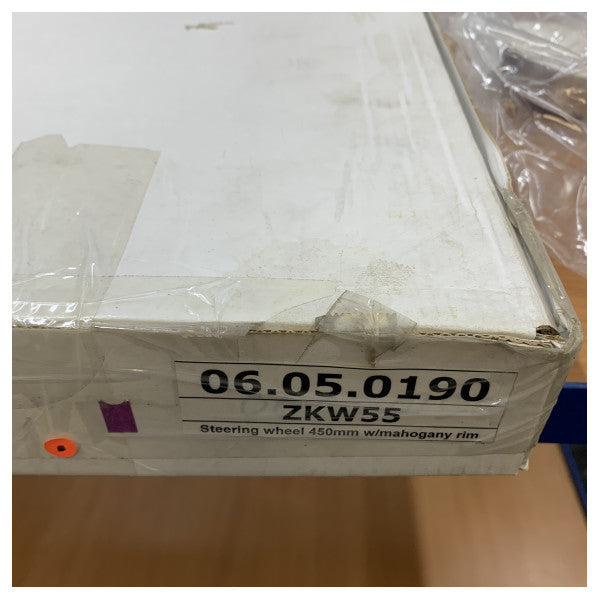 Volante Vetus KW55 com aro de mogno 550 mm incluindo capa 