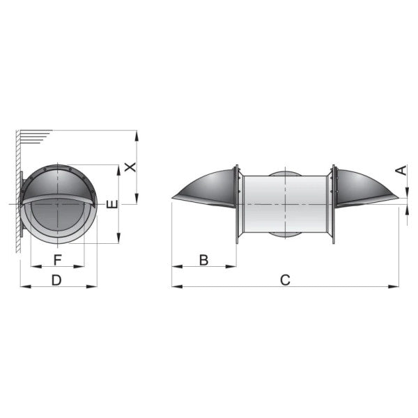 Vetus SDKIT300 förlängningssats för akterpropeller för grunt djupgående Diameter 300 mm 