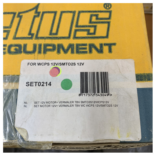 Vetus SET0214 Motor 12V and Macerator for SMTO2S12/WCPS12V