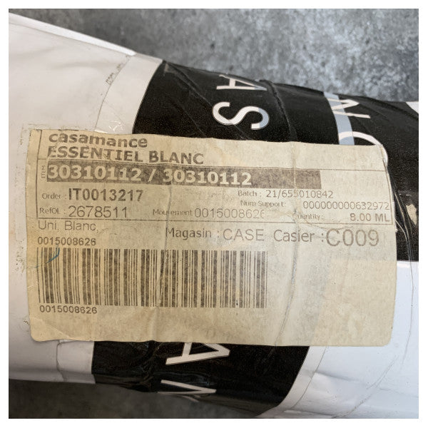 Casamance Tessuti Marine Upholstery Fabric 14396C - Textile blanc durable pour l'intérieur des bateaux et des yachts