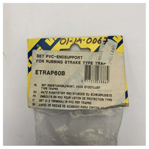 Vetus ETRAP60B Satz Endstücke Schwarz Für Scheuerleiste Typ TRAP60 
