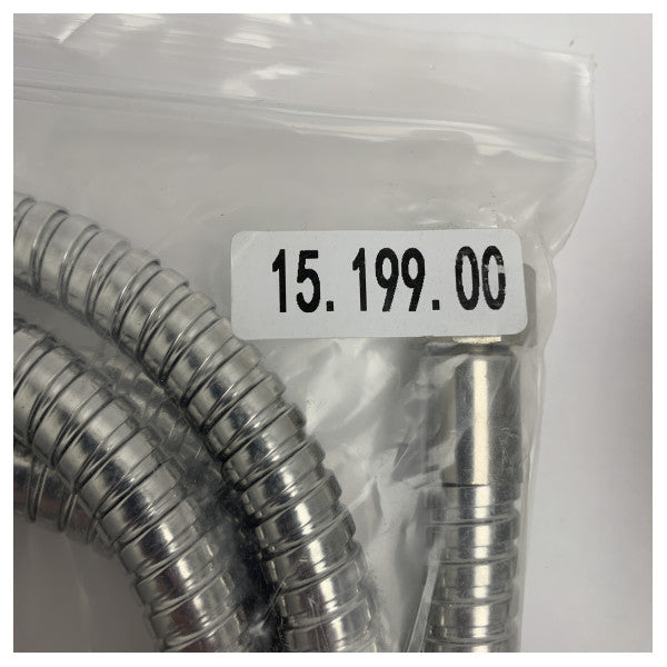 Cabina de ducha Osculati Marine de acero inoxidable con mezclador - Manguera de nailon duradera de 2,5 m para barcos y yates