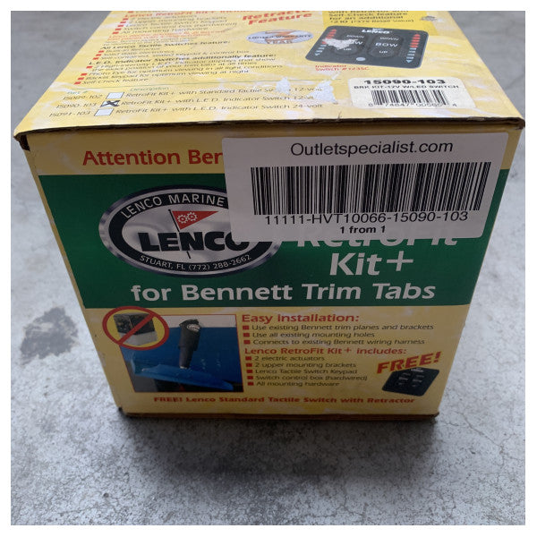Κιτ μετατροπής Lenco marine με ενδεικτικό LED και ηλεκτρικούς ενεργοποιητές για πτερύγια trim της Bennett - 15090-103