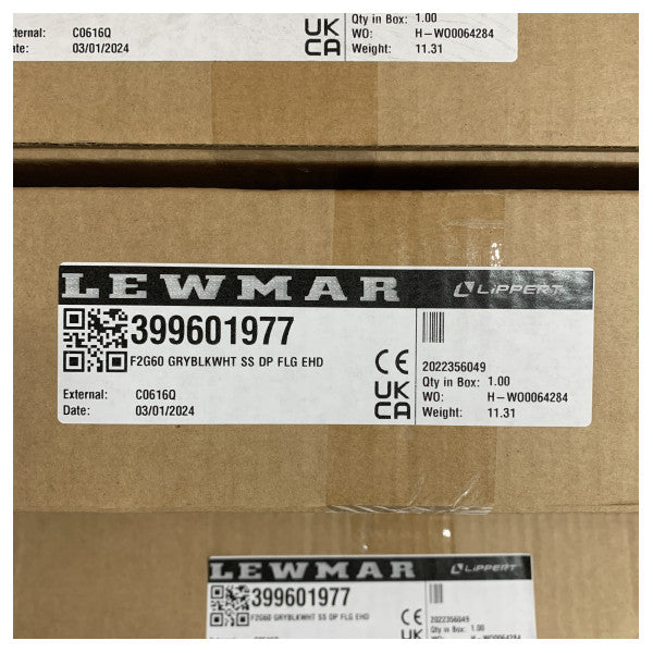 Lewmar Flush 2G tamaño 60 cubierta abatible - escotilla de escape - 399601977 
