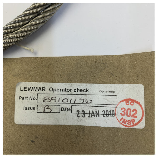 Lewmar 89101176 كابل بحري عين إلى عين 6 مم 2336 مم 