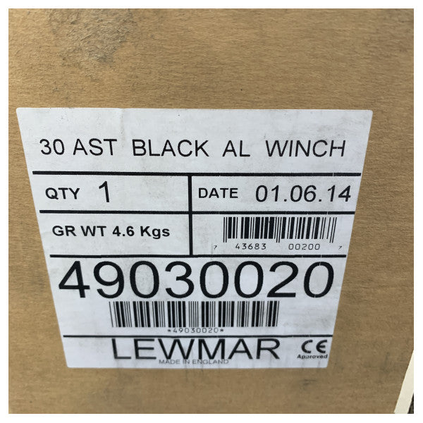 Lewmar 30AST Ocean Self-Tailing Βίντζι 2 ταχυτήτων - Μαύρο Αλουμίνιο - 30ST - 49030020 