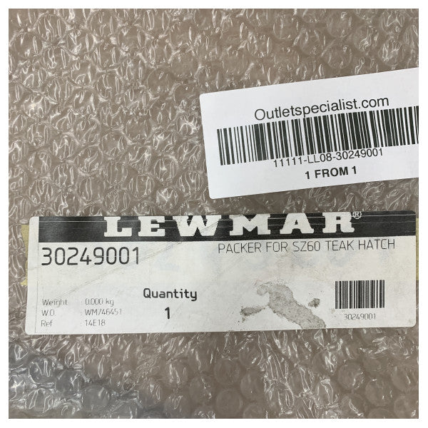 Lewmar 30249001 Välikappale SZ60-teak-kannelle - alumiininen merivaruste 