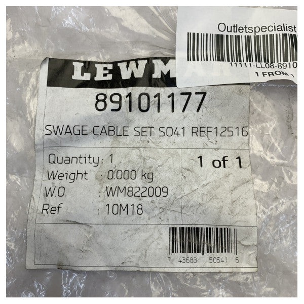 Lewmar 89101177 Swage Cable Set SO41 REF125169