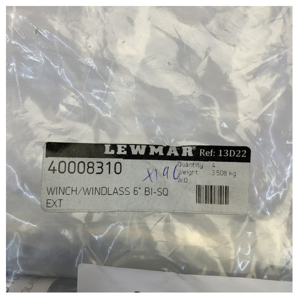 Lewmar 40008310 6 inčni Bi-Square produžetak pogona za vitlo i sidreni vitlo 