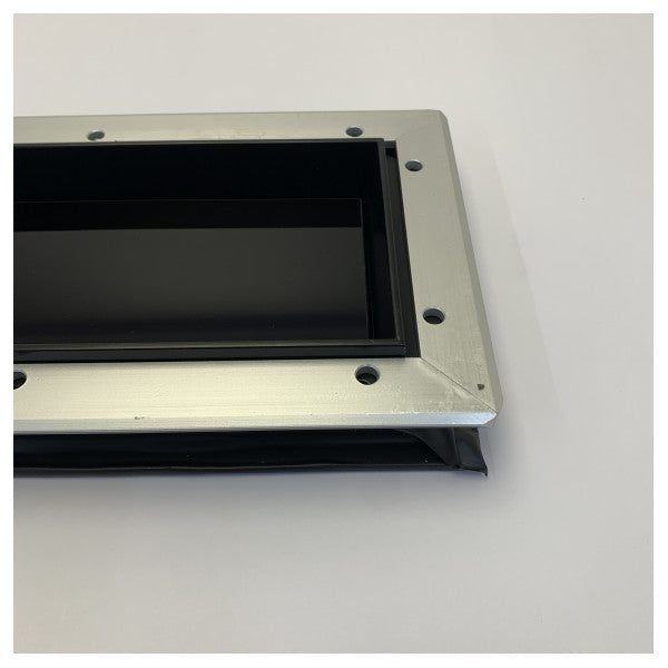 Lewmar Flush Mitre Portlight 150x600mm Dark Grey Black
