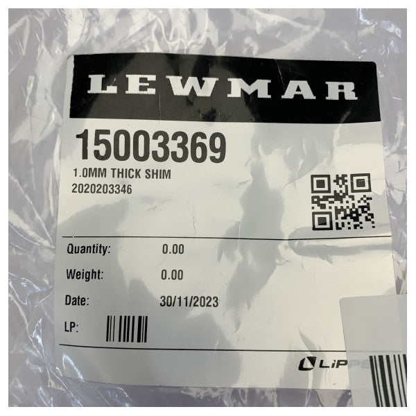Lewmar 15003369 1.0mm سمك شِيم 