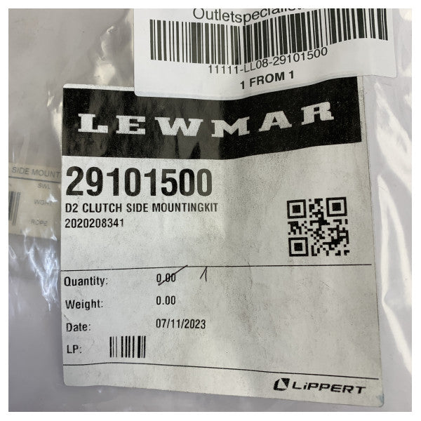 Lewmar 29101500 D2 Kit πλευρικής τοποθέτησης σχοινιού clutch 