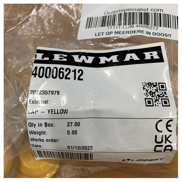 غطاء حماية بحري أصفر Lewmar 40006212 