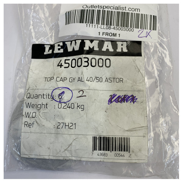 Lewmar 45003000 Tampa Superior Astor Cinzento Alumínio 40/50 Kit de Escotilha 