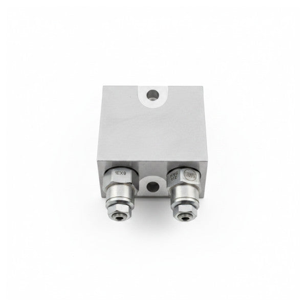 Lewmar B17046 Dual Counterbalance-ventil 10:1 inline hydraulisk manifold 210 bar 