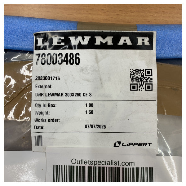 Lewmar zamjenski stakleni panel za morski otvor 300x250 mm, CE certificiran - DNR 160 